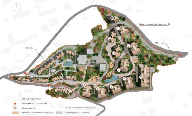 “Tsarskaya Trop” housing complex. The master plan