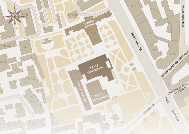 Театр Эрмитаж. Ситуационный план Театр Эрмитаж. Ситуационный план