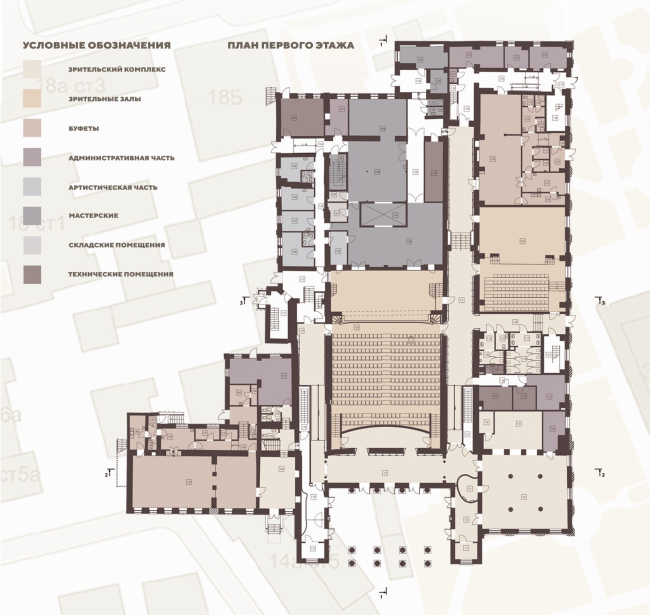 Театр Эрмитаж. План 1 этажа Театр Эрмитаж. План 1 этажа