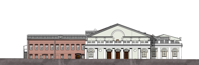 Театр Эрмитаж. Восточный фасад (главный) Театр Эрмитаж. Восточный фасад (главный)