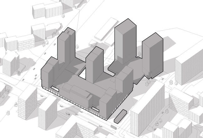 ЖК Tau House. Схема объемно-планировочного решения ЖК Tau House. Схема объемно-планировочного решения