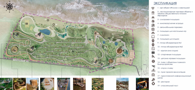 Nests eco-park. Filinskaya Bay. The master plan