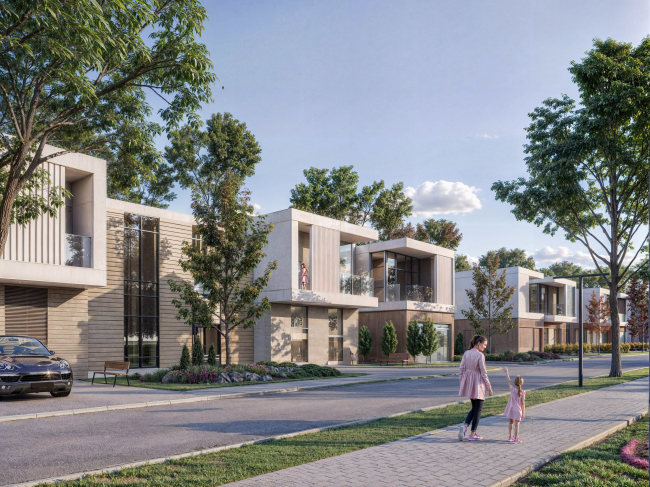 Strategic master plan for the Sarpinsky-Golodny island system. Apartment blocks