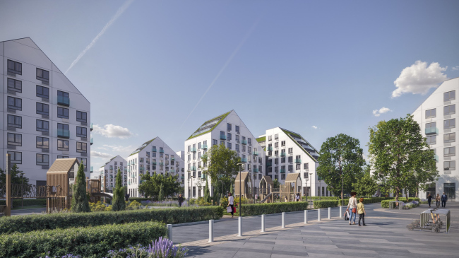 Strategic master plan for the Sarpinsky-Golodny island system. Apartment blocks