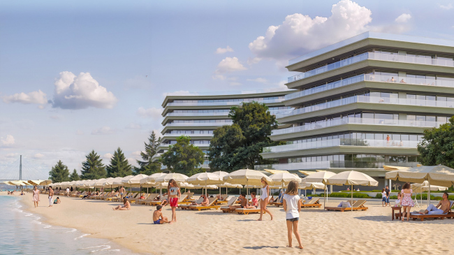 Strategic master plan for the Sarpinsky-Golodny island system. A hotel complex on the Volga bank