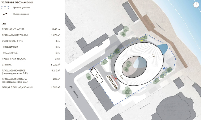 Apartment hotel in Derbent. The master plan