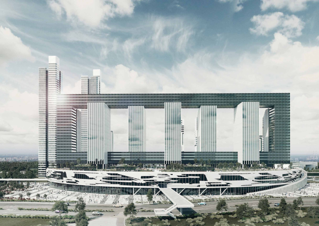 Окно в Сколково, концепция застройки, проект, 2021 Окно в Сколково, концепция застройки, проект, 2021