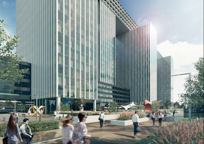 Окно в Сколково, концепция застройки, проект, 2021 Окно в Сколково, концепция застройки, проект, 2021