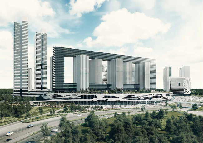 Окно в Сколково, концепция застройки, проект, 2021 Окно в Сколково, концепция застройки, проект, 2021