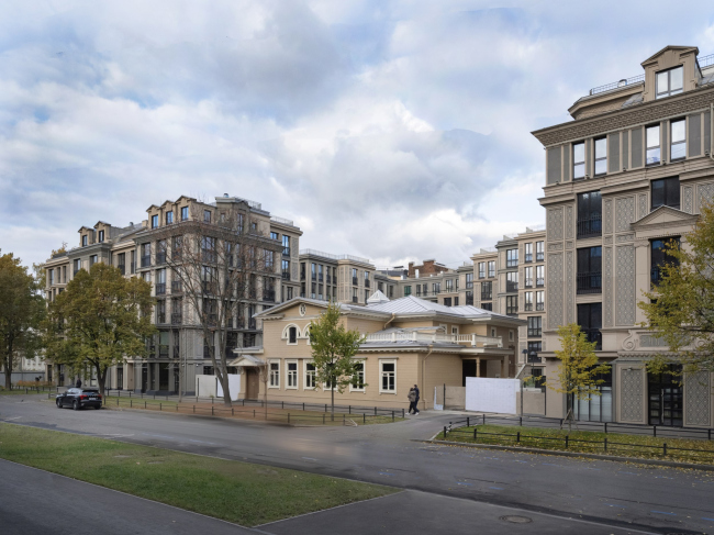 Amo residential complex. View along 12th Line from the southwest