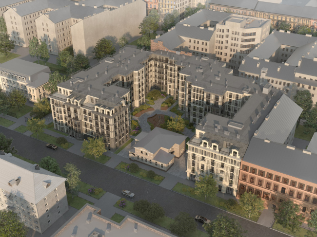 Amo residential complex. Aerial view from the west