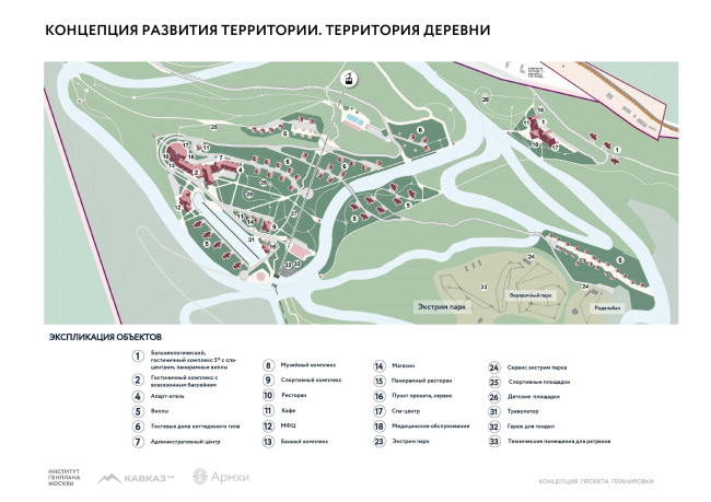 Armkhi all-Season tourist and recreational complex. Development of the tourist village