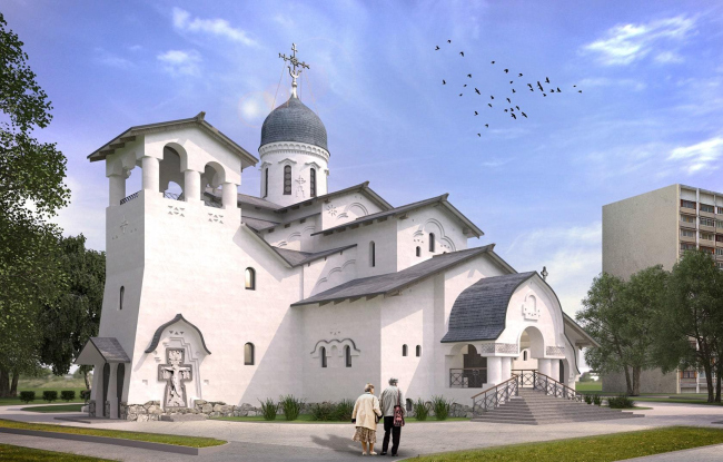  The church in honor of St. Peter and Fevronia of Murom in Korolev . PROKHRAM