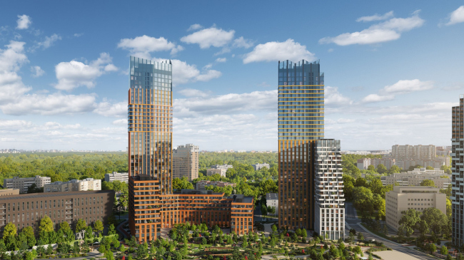 Facades. The multifunctional residential complex CODE Sokolniki, project