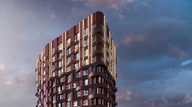 Residential complex Waiver in Yekaterinburg. Details, backlighting