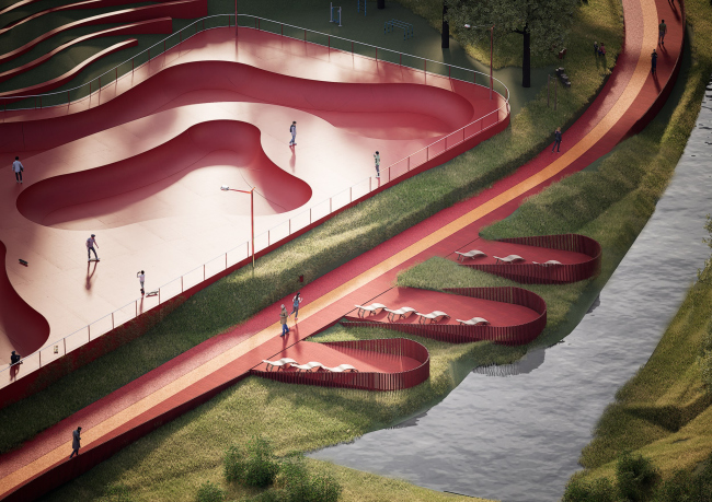 The riverbank improvement