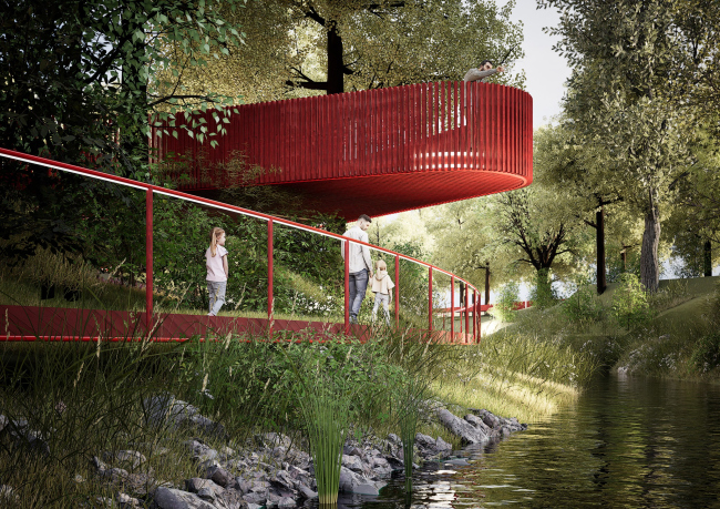 The riverbank improvement