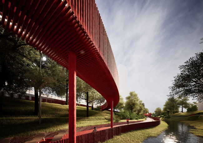 The riverbank improvement