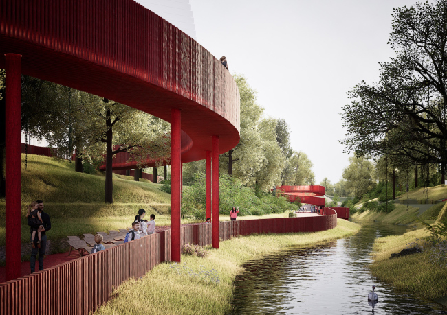 The riverbank improvement