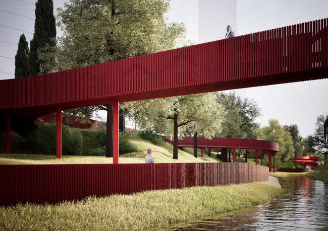 The riverbank improvement