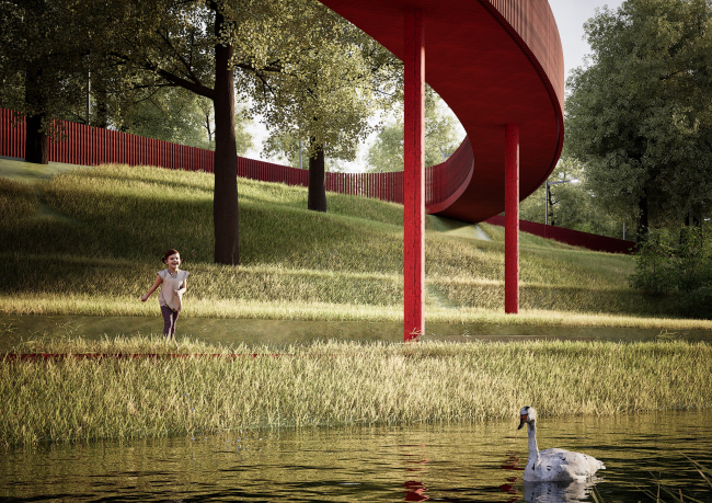 The riverbank improvement