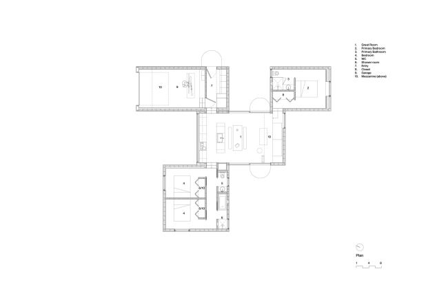 ��� Staggered Cabin