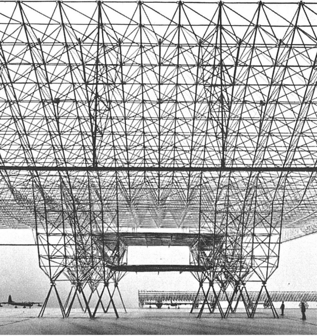 ����� ������������ �������� �������������� ��������� ��������. Aircraft Hangar Space Frame Model Konrad Wachsmann