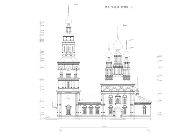 Православный храм в Озерске. Проект, 2008-2009 © «Архитектурные мастерские – Классика»