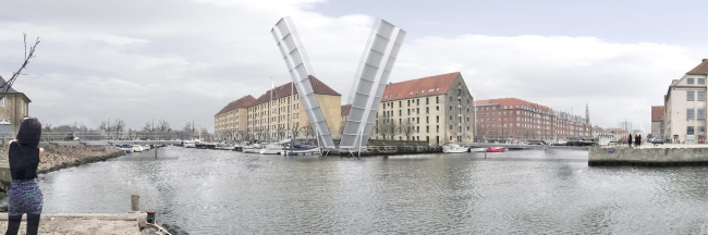 Мосты для пешеходов и велосипедистов через каналы Кристиансхаун и Транграун © Dietmar Feichtinger Architectes