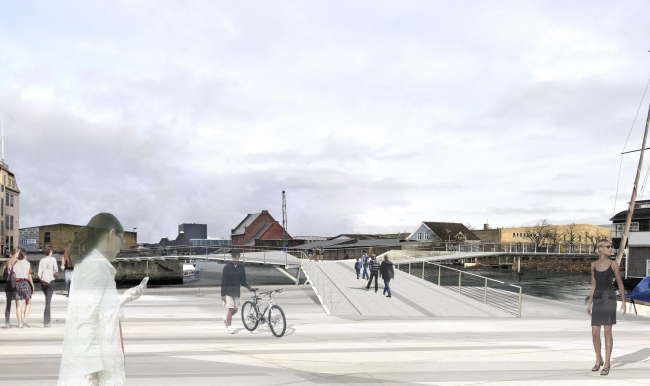 Мосты для пешеходов и велосипедистов через каналы Кристиансхаун и Транграун © Dietmar Feichtinger Architectes
