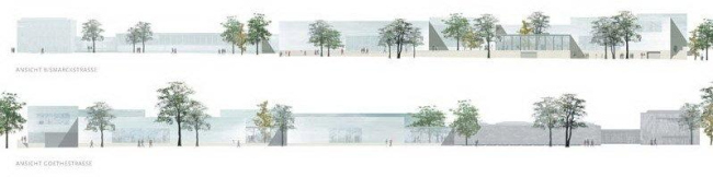 Новое крыло Музея Фолькванг. Проект ©  David Chipperfield Architects