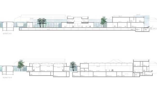 Новое крыло Музея Фолькванг. Проект ©  David Chipperfield Architects
