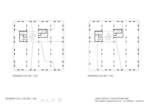 Центр моды Labels Berlin 2. План 4 и 5 этажа © HHF Architects