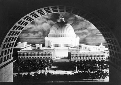 ������ ������������� ������� ���������. �����. ����� ��������� ���� (Volkshalle) ��� �������� �� 180000 �����������. ����������: ������� �����