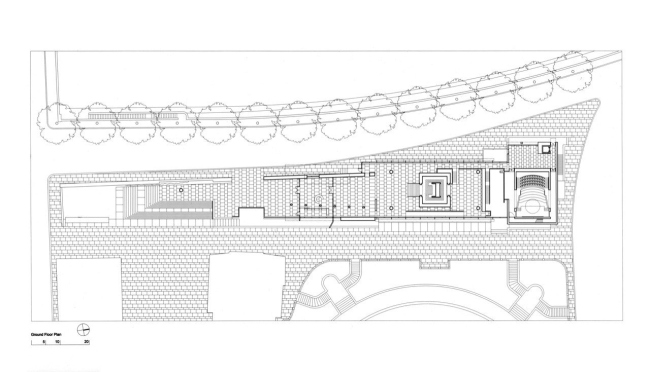 Музей «Алтаря мира». План 1-го этажа © Richard Meier & Partners Architects LLP