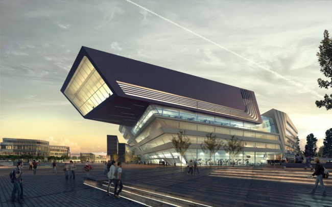 Кампус Венского экономического университета. Заха Хадид. Библиотека и центр знаний (LLC) © Zaha Hadid Architects