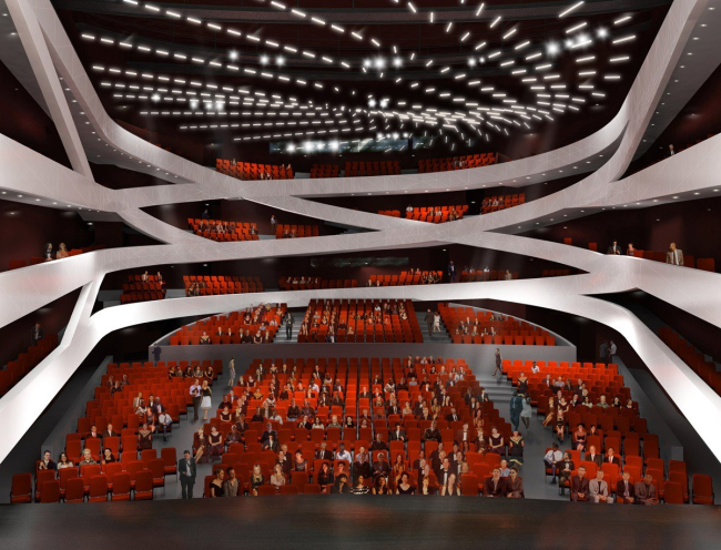 Центр исполнительских искусств Машуфа. Большой зал © Michael Maltzan Architecture