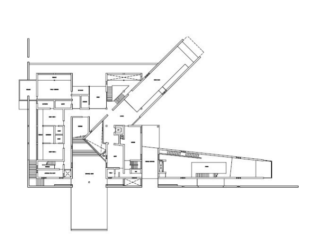 Дом Пьера Пренжье. План 1-го этажа © Tadao Ando Architects & Associates