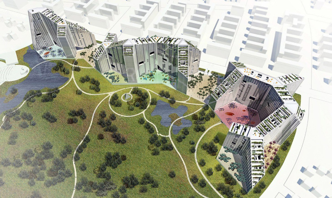 ����� ������ Amanora Apartment City - Future Towers. ����� ��� � MVRDV
