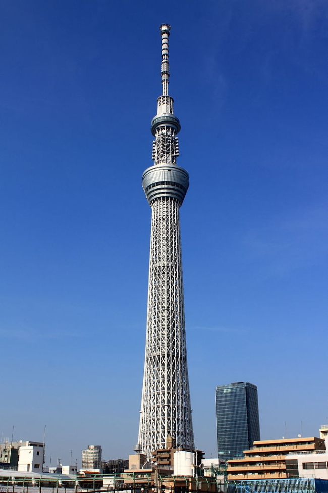 Телебашня Tokyo Sky Tree. Фото: Kakidai via Wikimedia Commons. Лицензия Creative Commons Attribution-Share Alike 3.0 Unported license