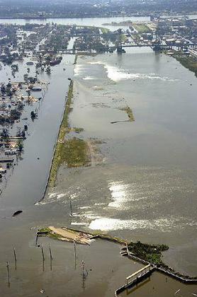 Затопленные районы Нового Орлеана