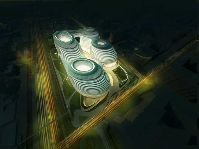 Комплекс “Чаоянмэнь SOHO” © Zaha Hadid Architects