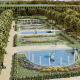 Complex of garden art, landscape architecture and flower decoration. Park &#147;Tushinsky&#148;, Moscow